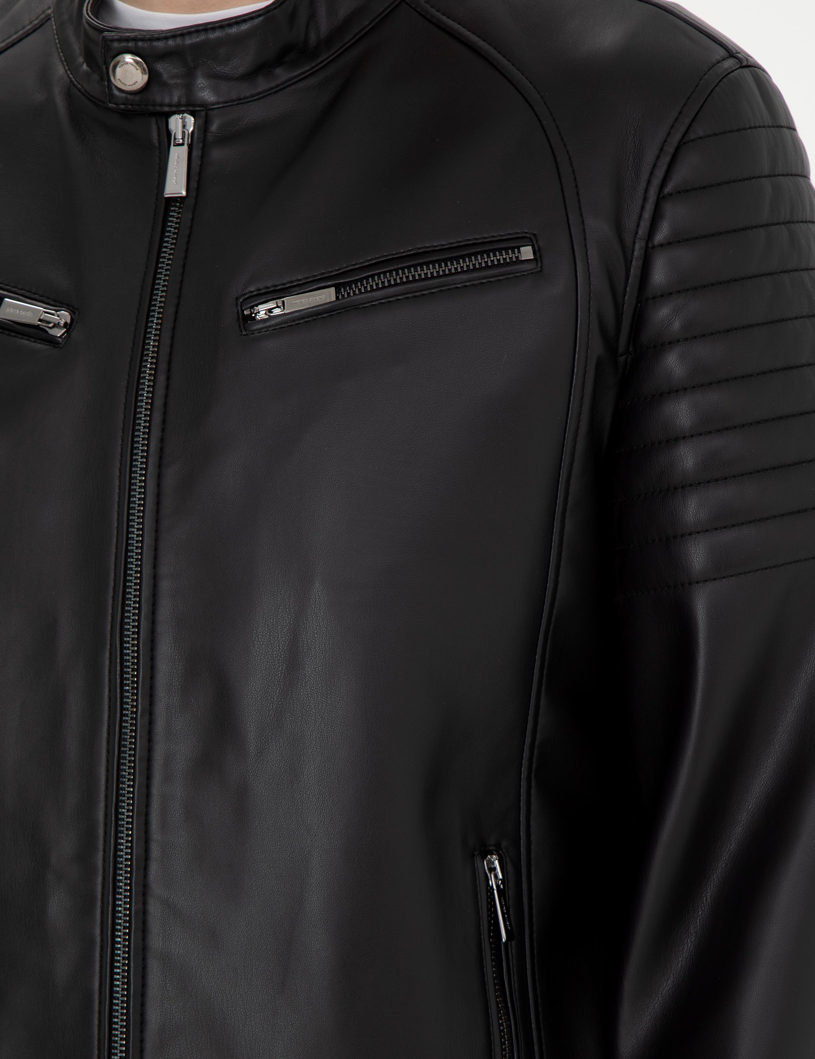 Siyah Suni Deri Ceket