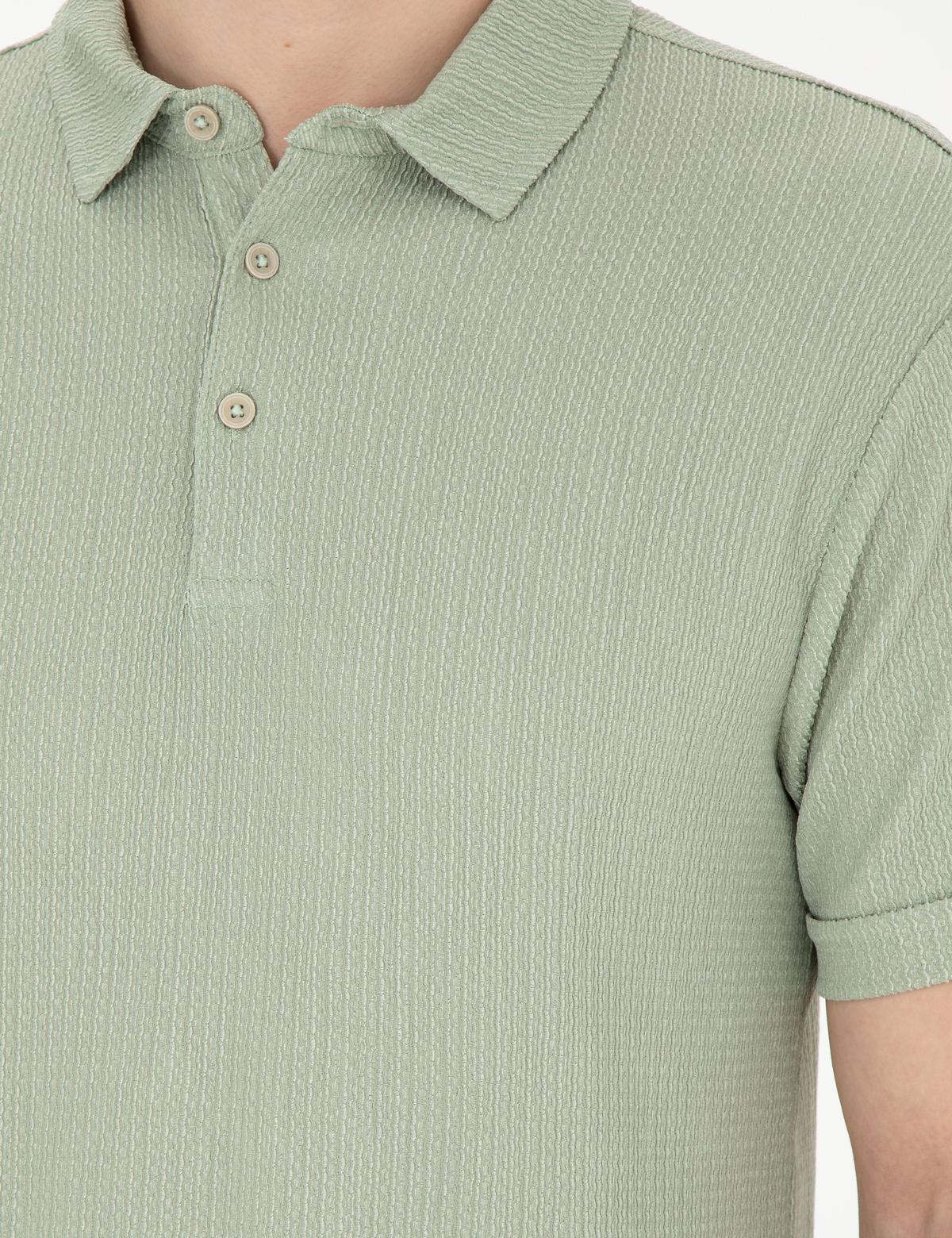 Yeşil Slim Fit Tişört - 50285161047