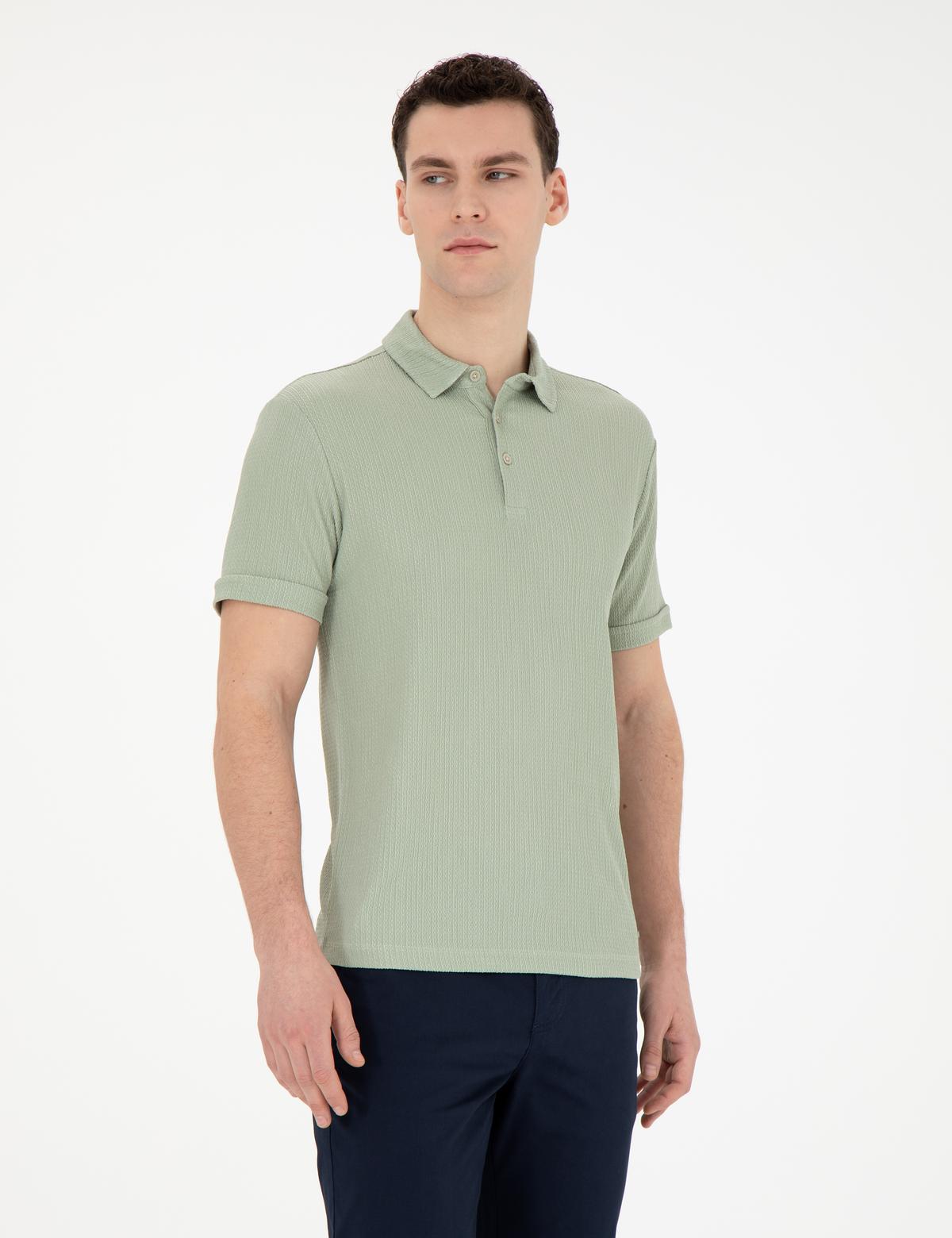 Yeşil Slim Fit Tişört - 50285161047