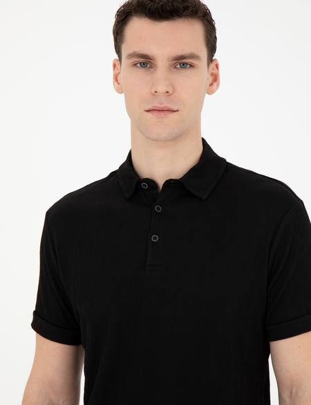 Siyah Slim Fit Tişört - 50291912001