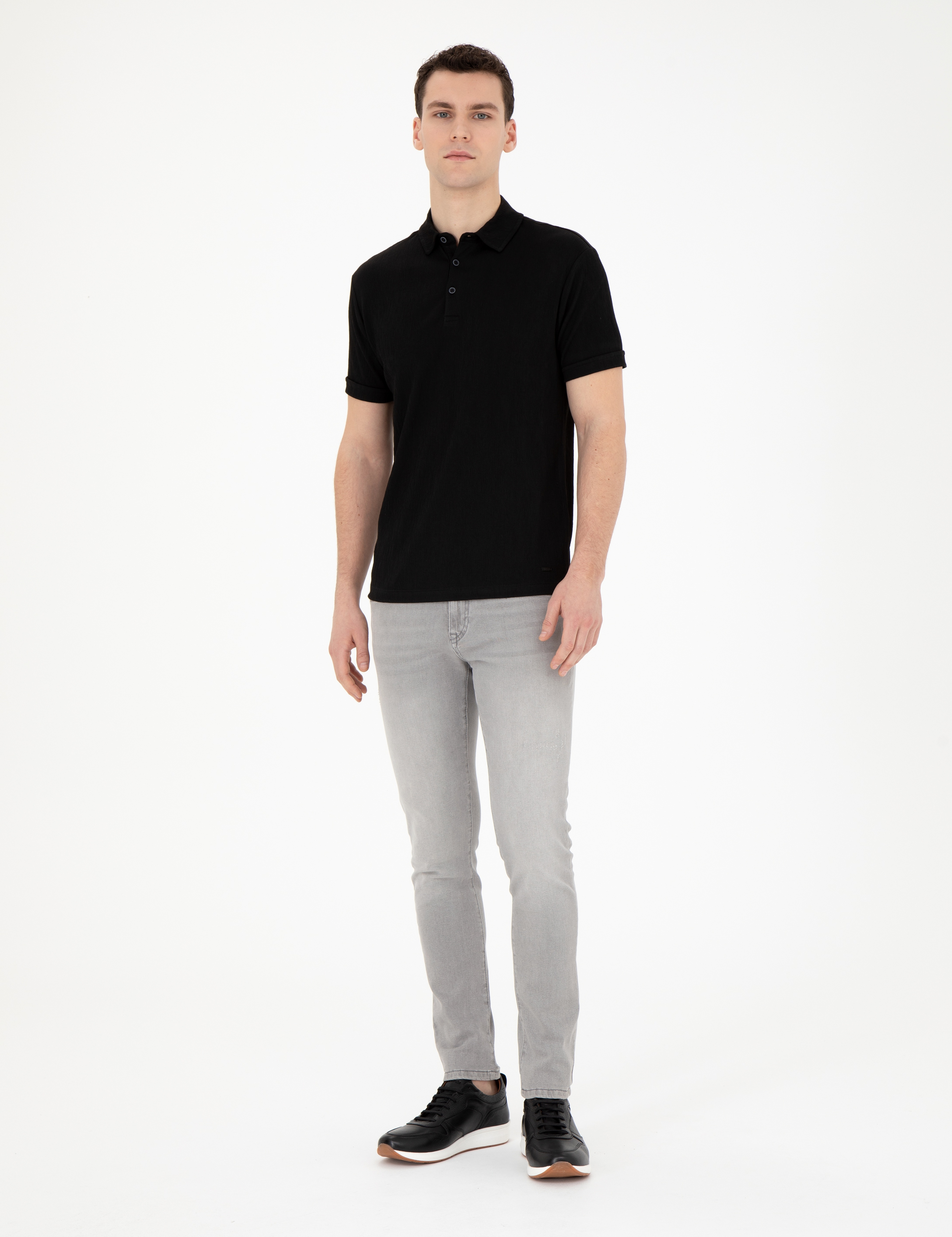 Siyah Slim Fit Tişört - Image 4