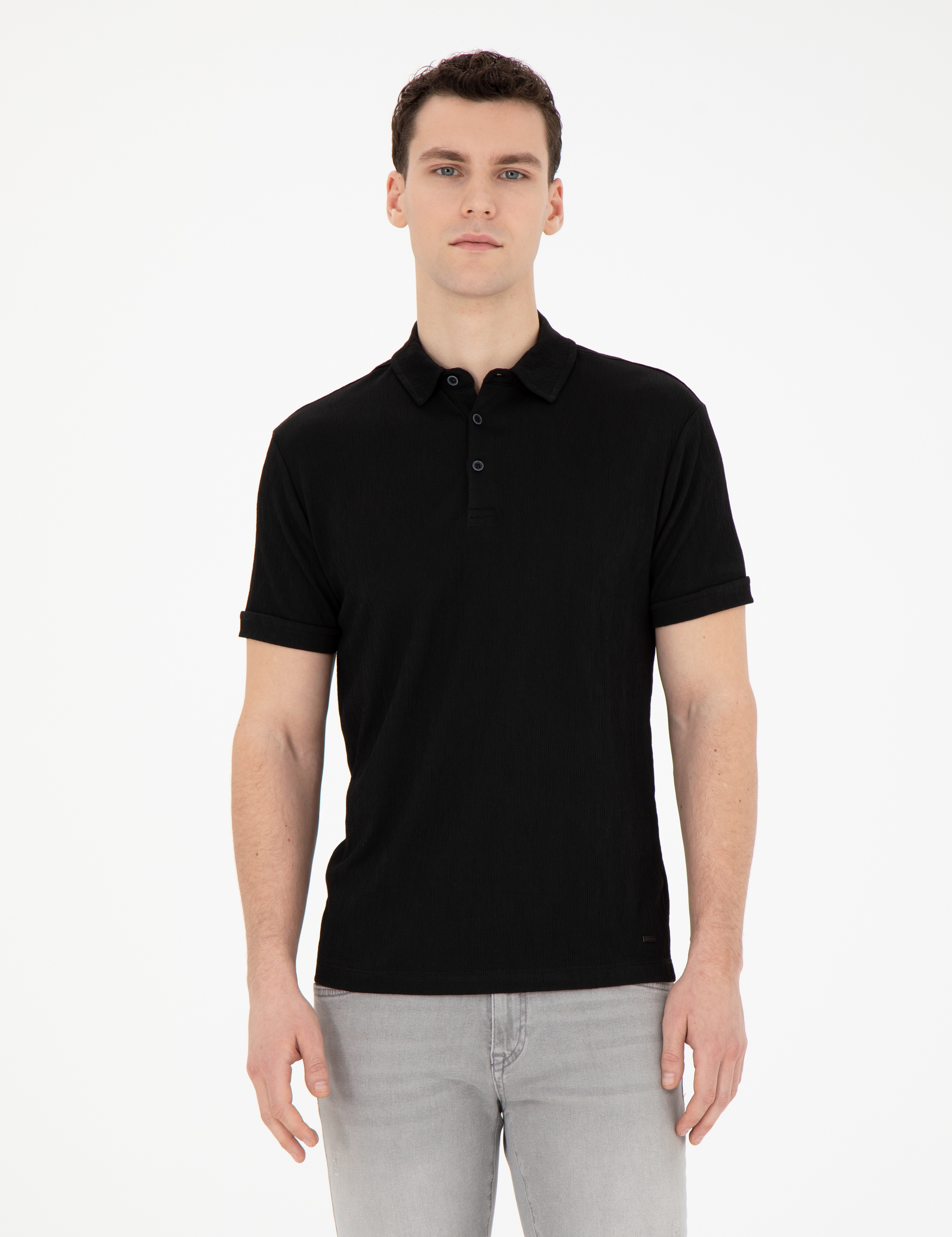 Siyah Slim Fit Tişört - Image 1