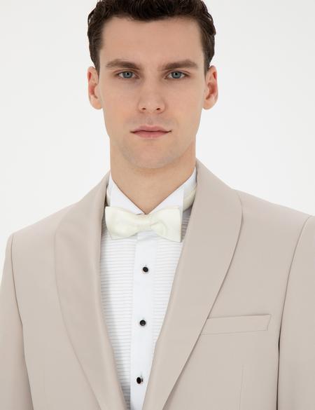 Bej Ex. Slim Fit Yelekli Smokin - 50288078152