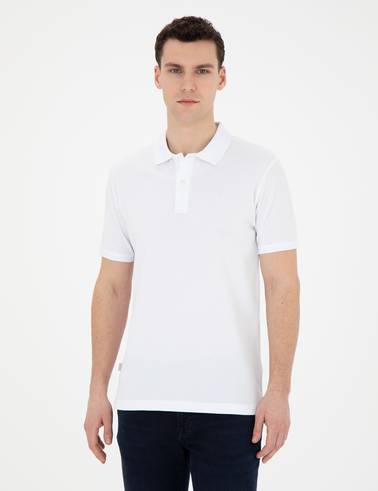 Beyaz Slim Fit Basic Tişört