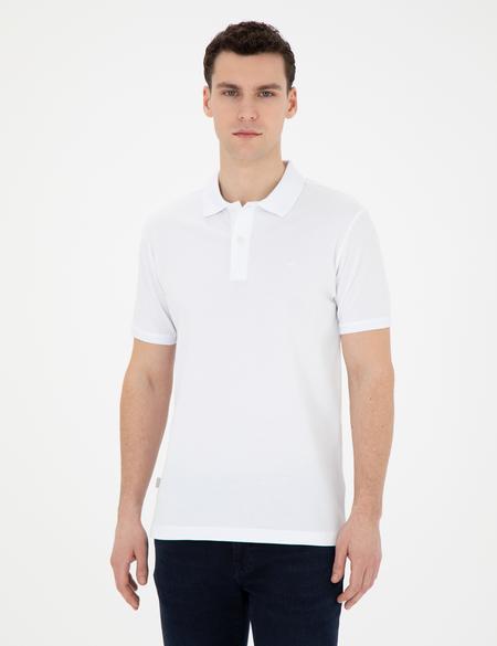 Beyaz Slim Fit Basic Tişört - 50280754118