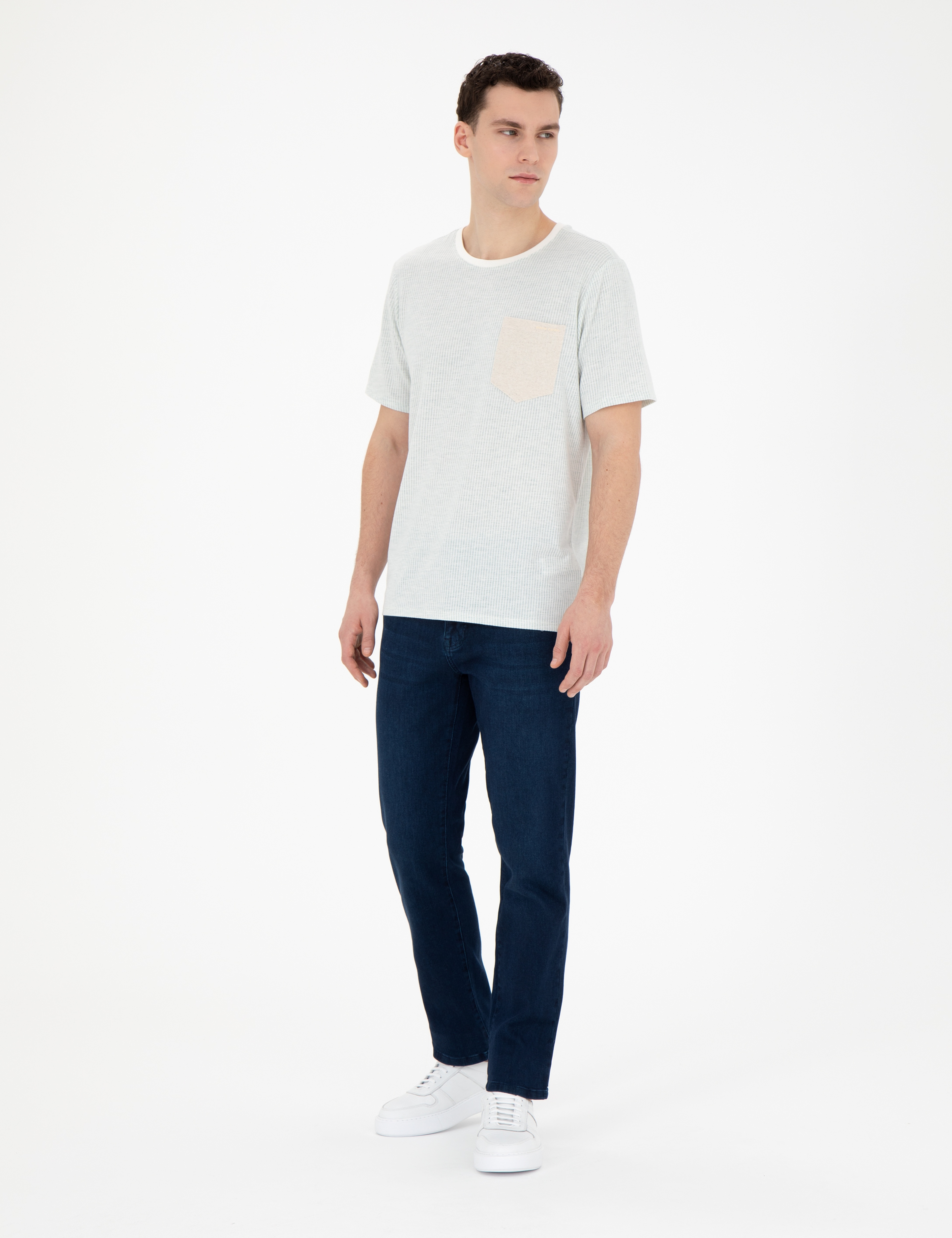 Koyu Lacivert Straight Fit Jean Pantolon - Image 3