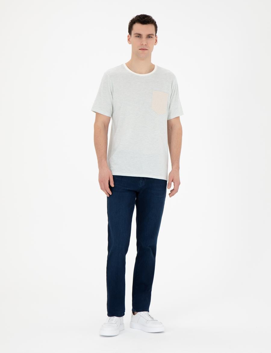 Koyu Lacivert Straight Fit Jean Pantolon