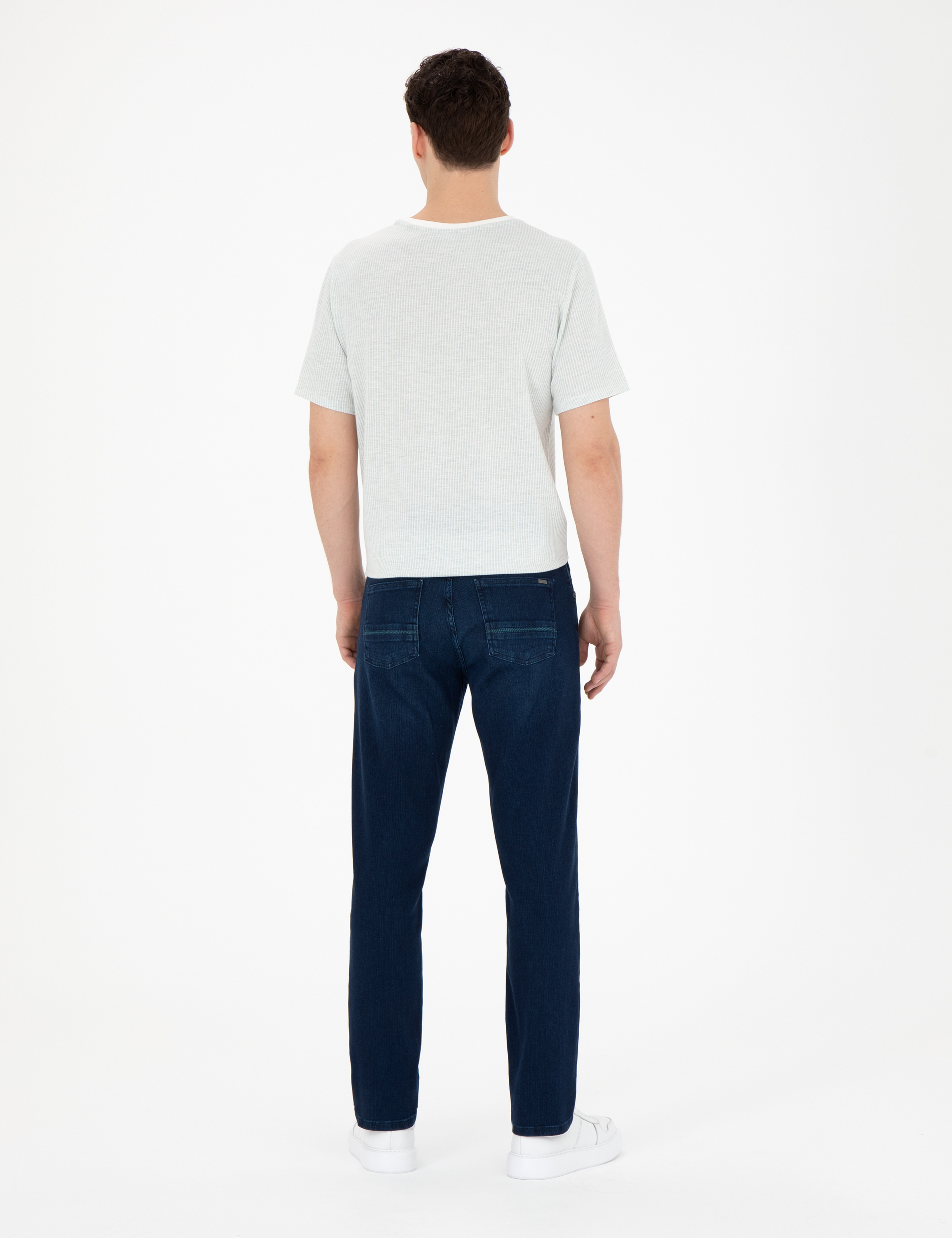 Koyu Lacivert Straight Fit Jean Pantolon - Image 4