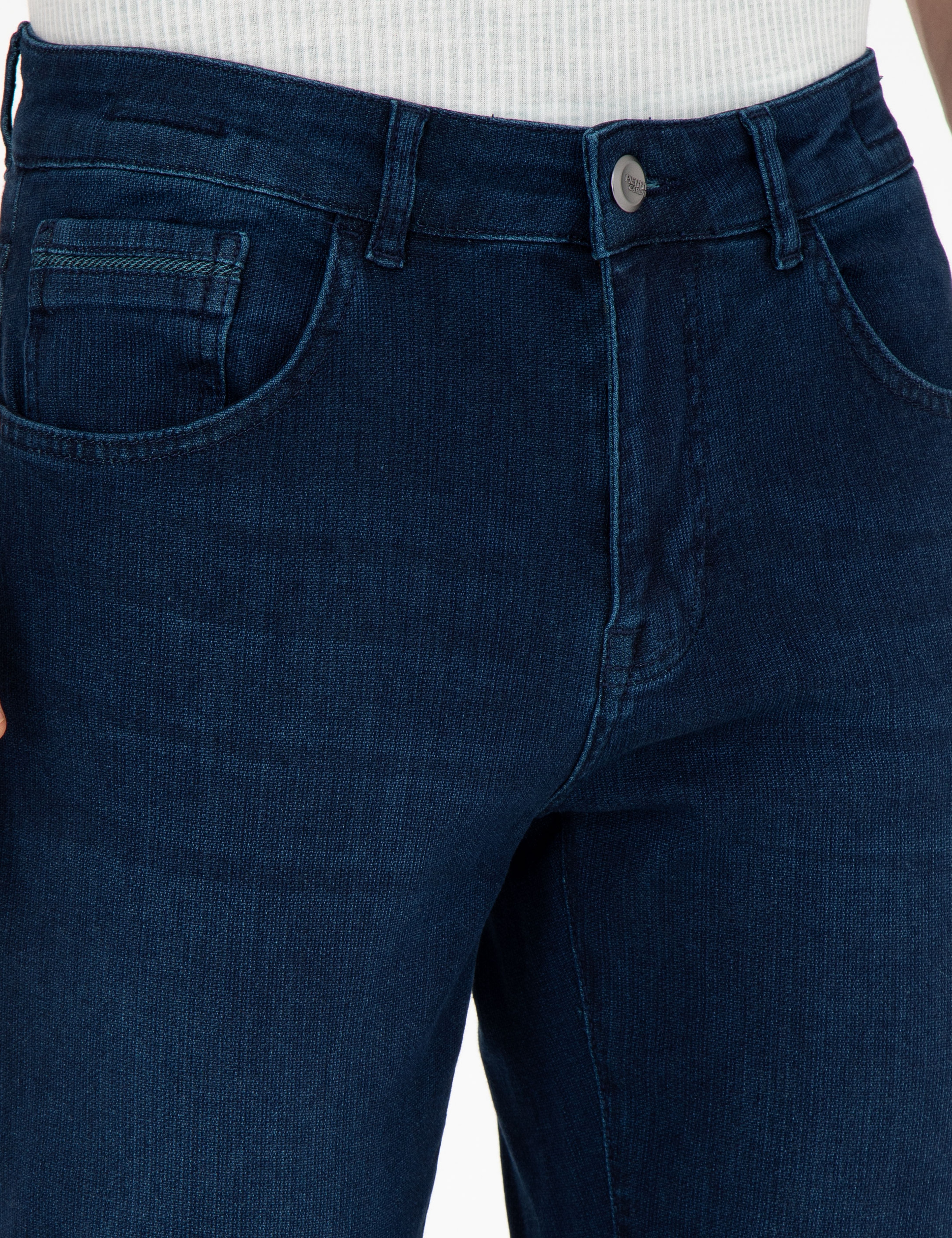 Koyu Lacivert Straight Fit Jean Pantolon - Image 5