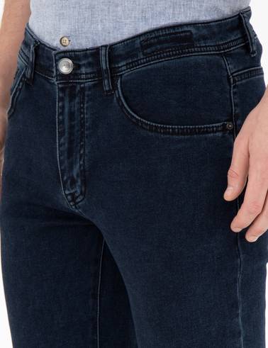 Lacivert Straight Fit Jean Pantolon