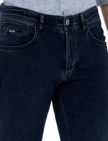 Lacivert Straight Fit Jean Pantolon