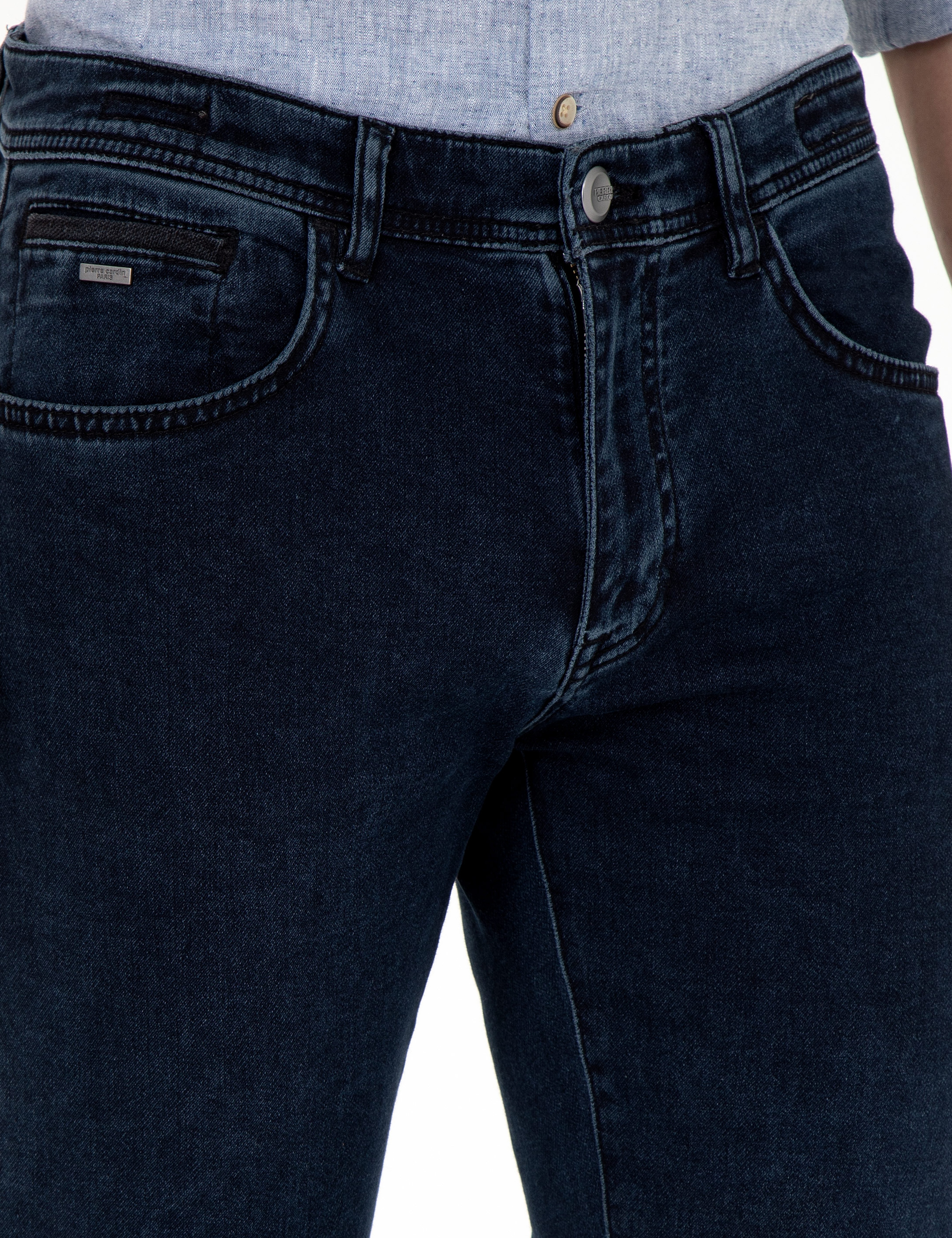 Lacivert Straight Fit Jean Pantolon