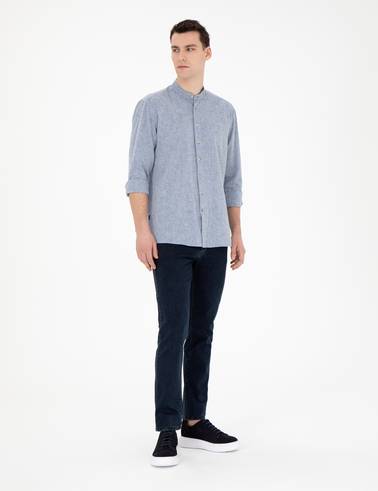 Lacivert Straight Fit Jean Pantolon