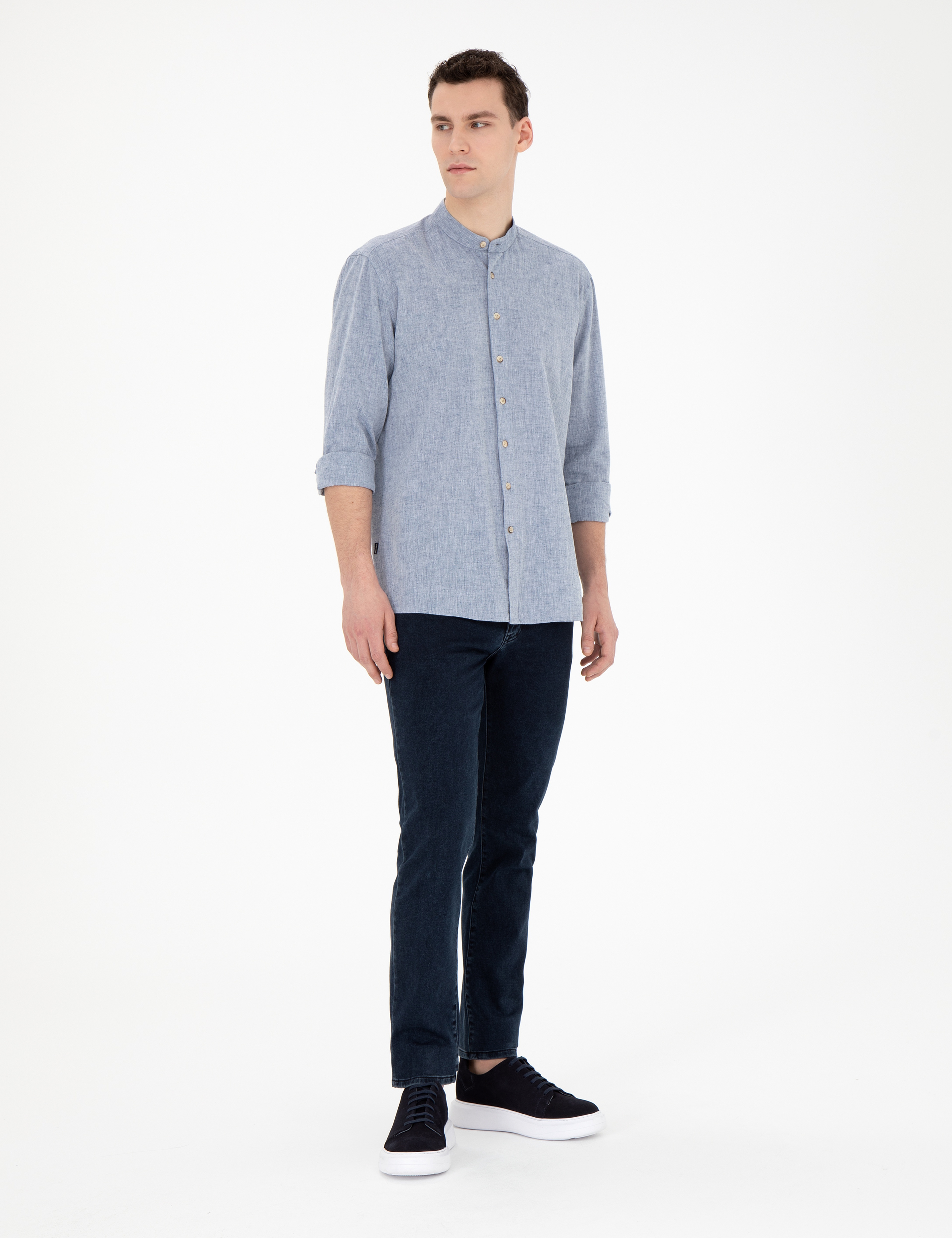 Lacivert Straight Fit Jean Pantolon