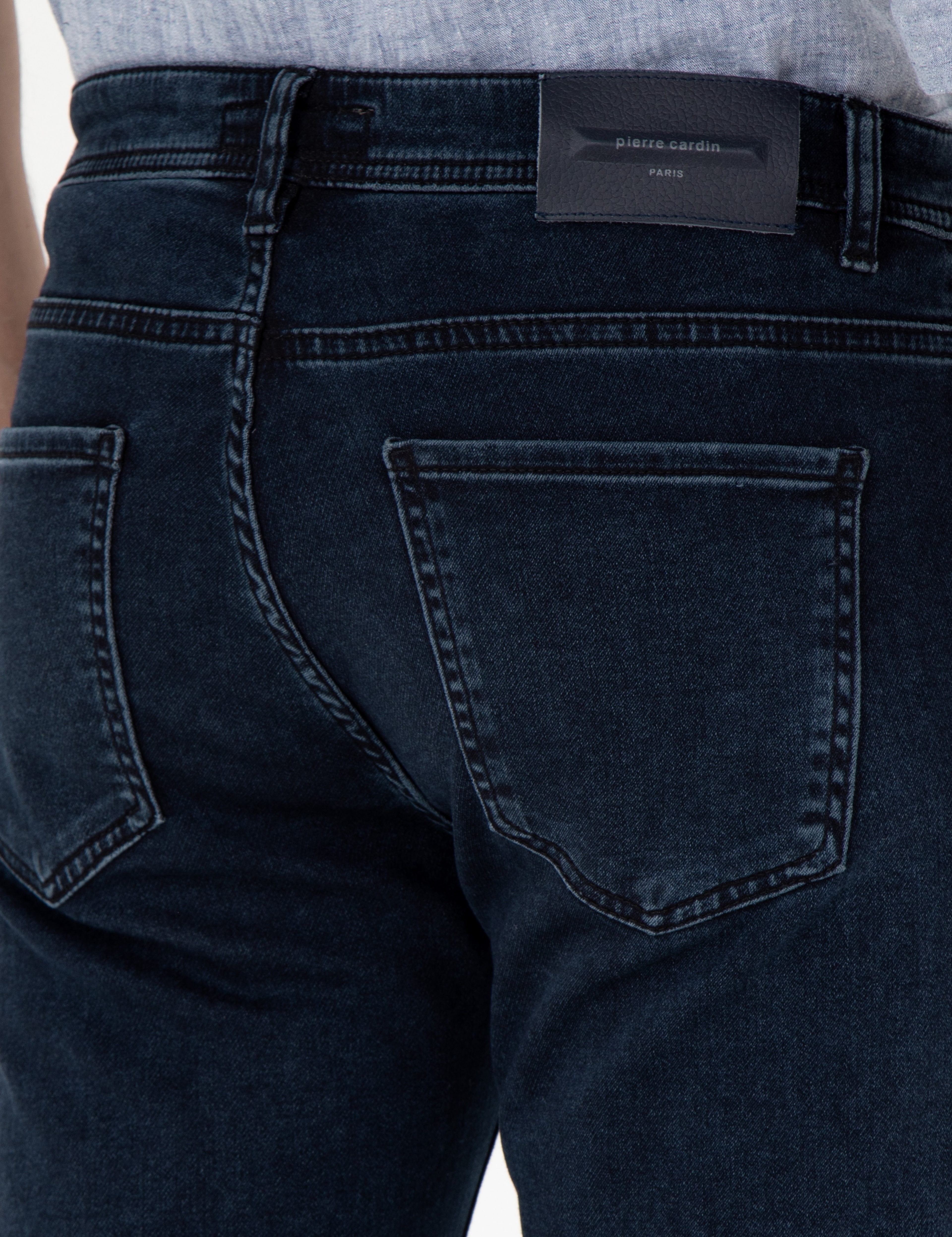 Lacivert Straight Fit Jean Pantolon - Image 7