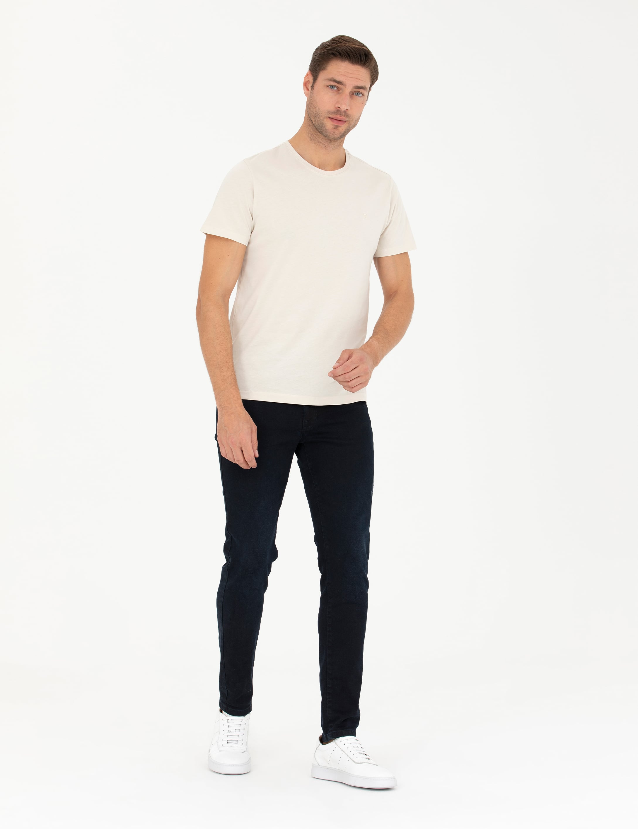 Taş Slim Fit Basic Tişört - Image 4