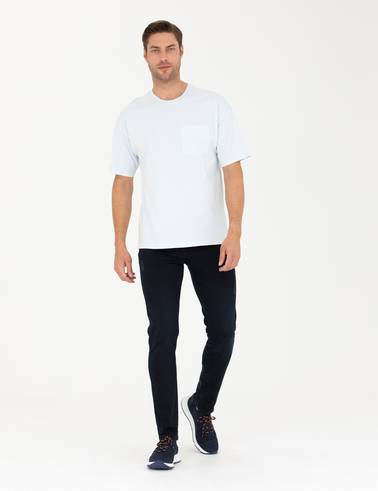 Açık Mavi Comfort Fit Tişört
