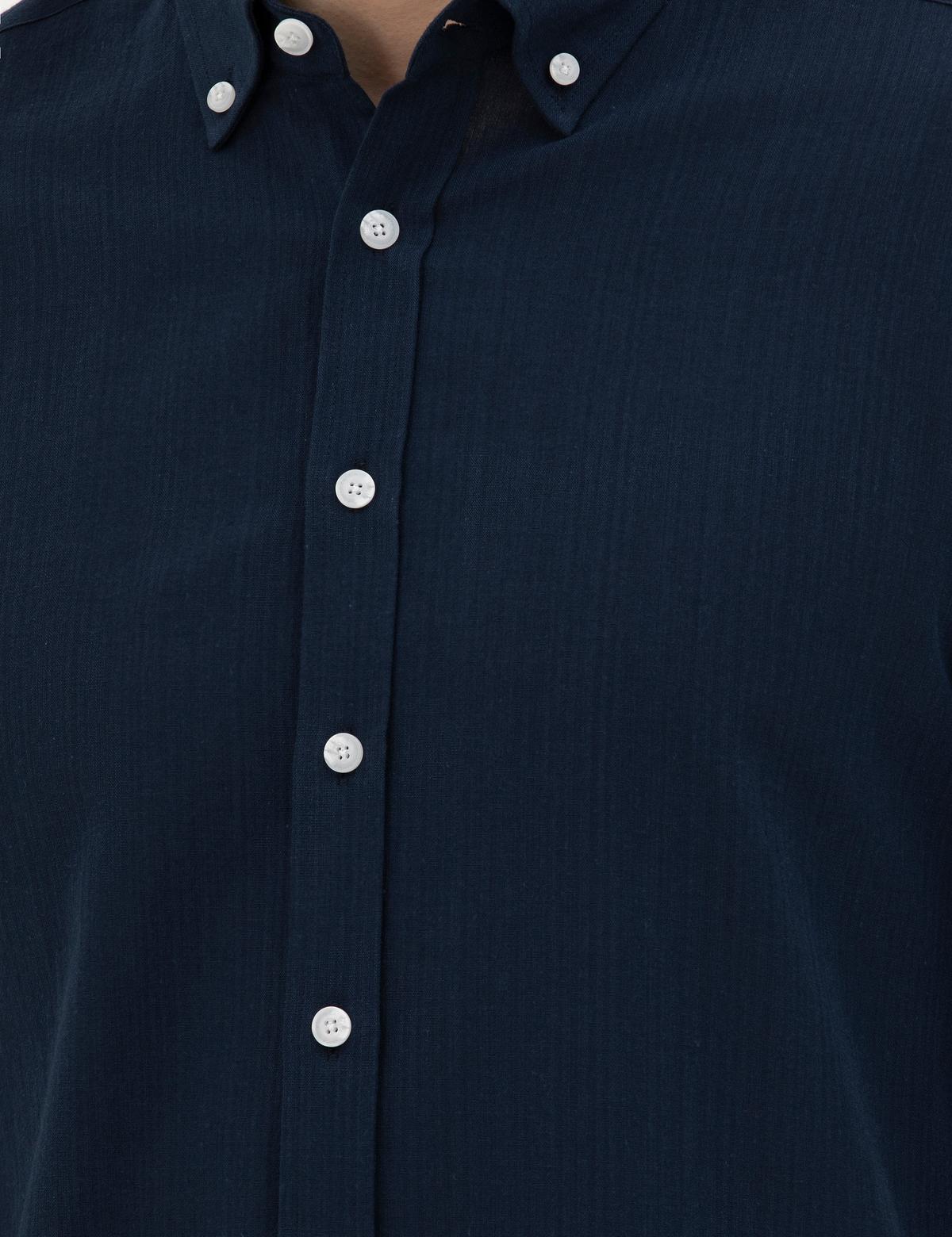 Lacivert Slim Fit Uzun Kollu Gömlek - 50283343070