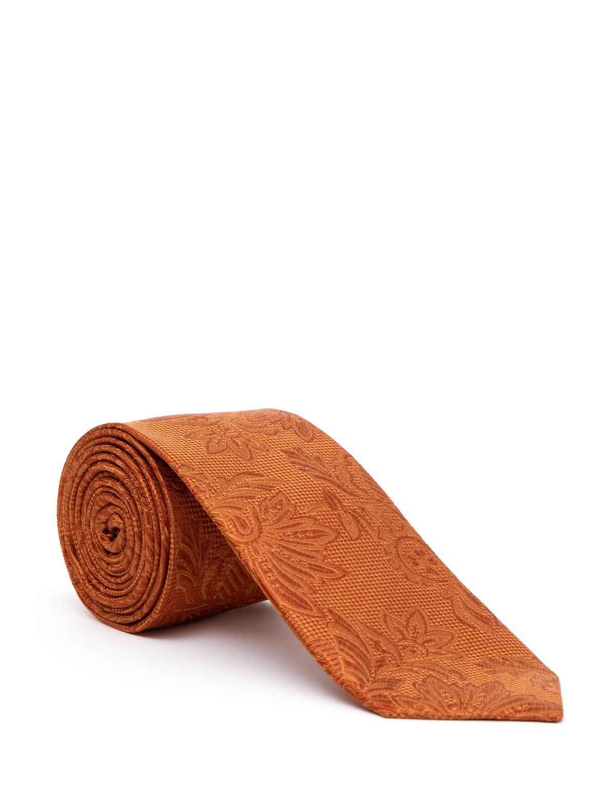 Turuncu İpek Kravat - 50288415005