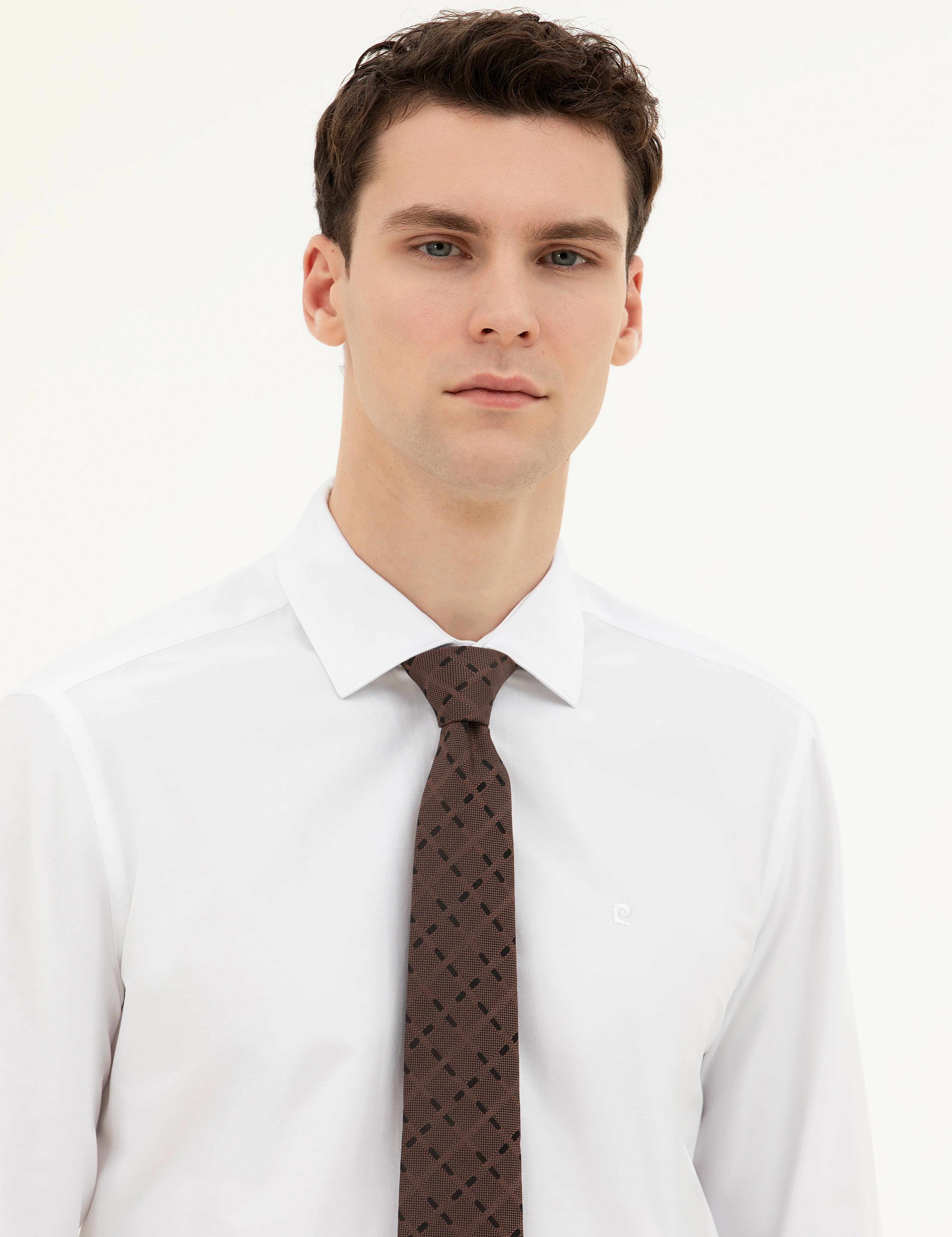 Beyaz Slim Fit Uzun Kollu Basic Gömlek - Image 2