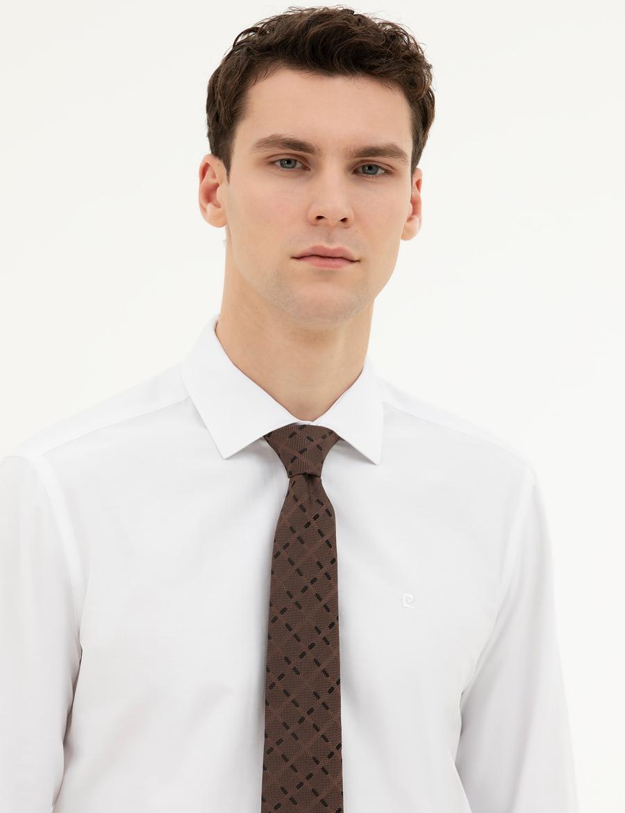 Beyaz Slim Fit Uzun Kollu Basic Gömlek