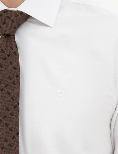 Beyaz Slim Fit Uzun Kollu Basic Gömlek