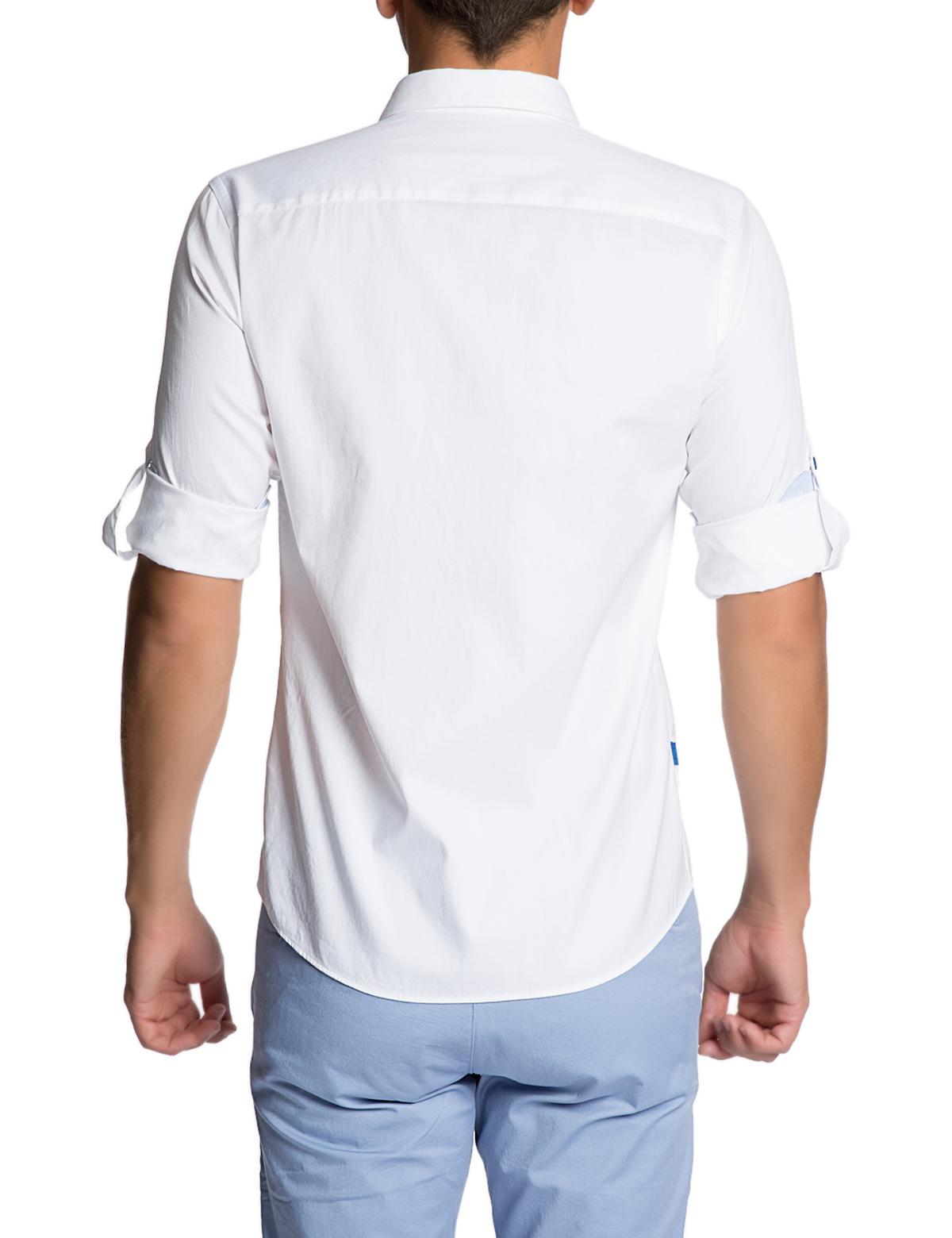 Beyaz Slim Fit Uzun Kollu Gömlek - 50143381010