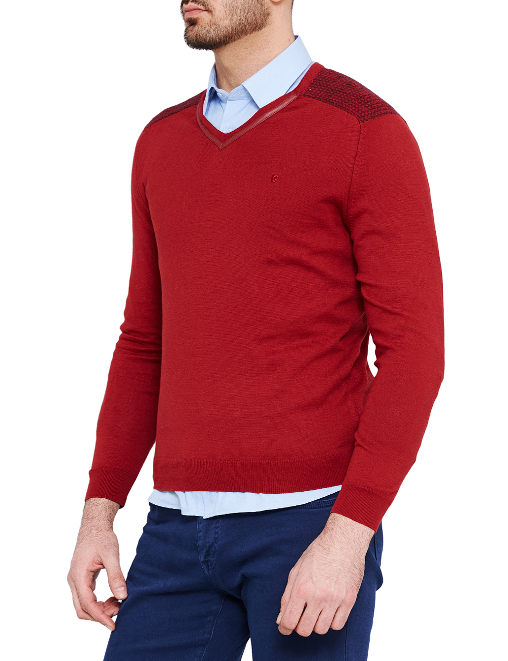 Kırmızı Slim Fit Kazak - Image 4