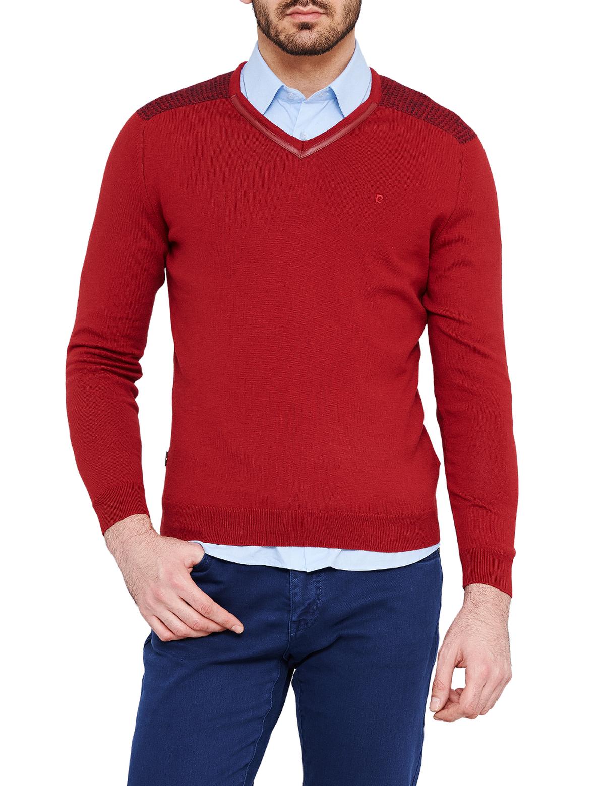 Kırmızı Slim Fit Kazak