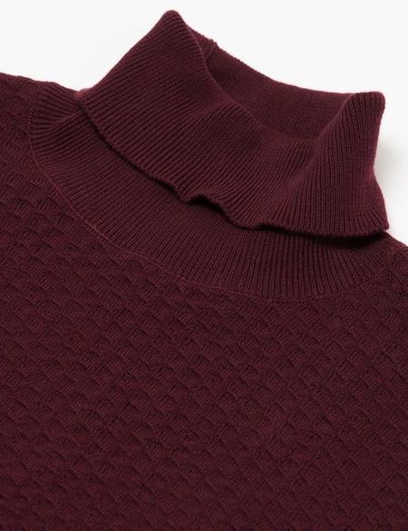 Bordo Slim Fit Kazak - 50177033003