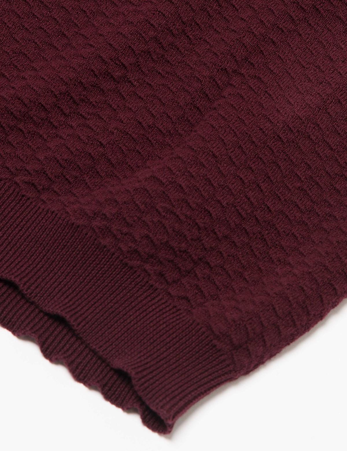 Bordo Slim Fit Kazak - 50177033003