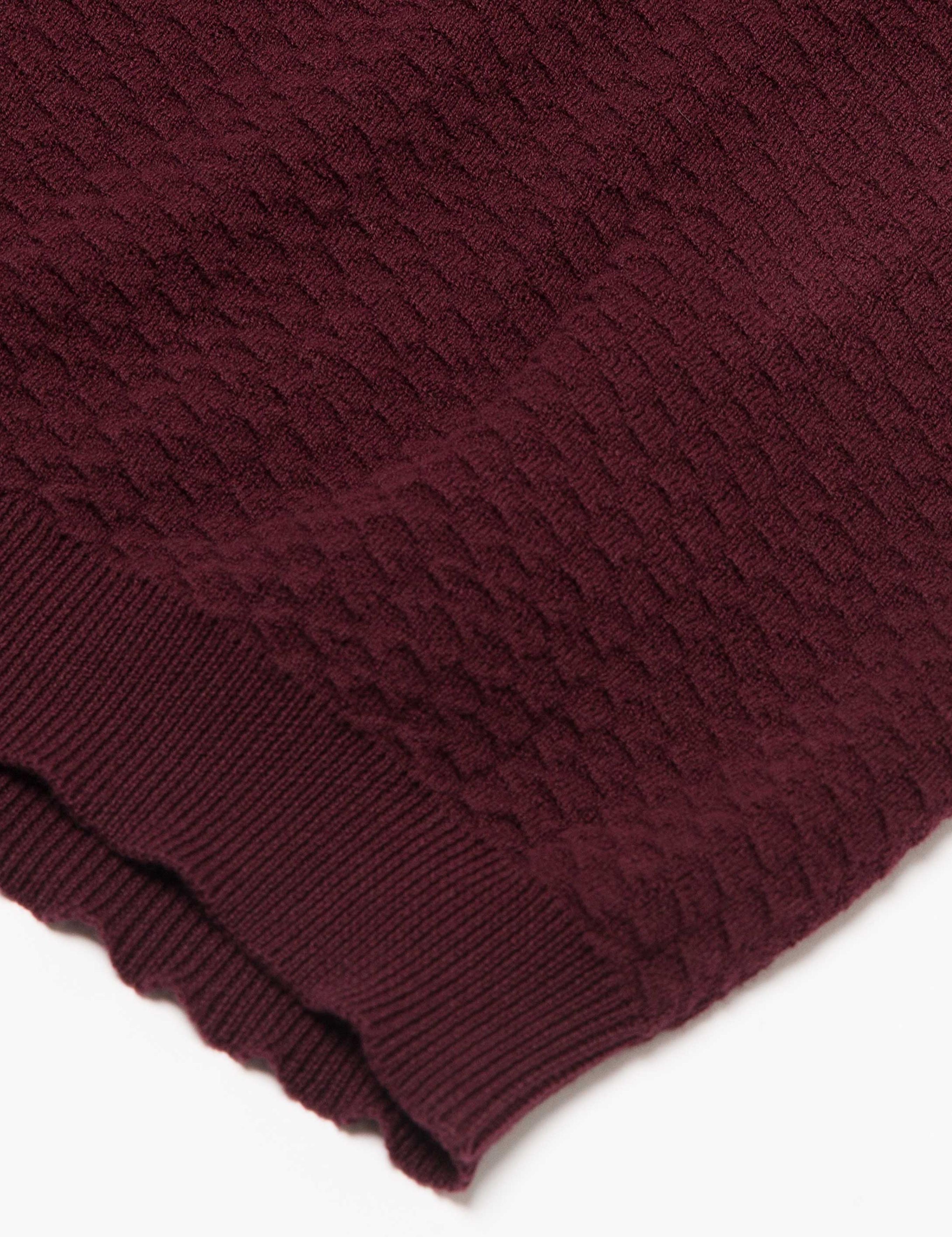 Bordo Slim Fit Kazak