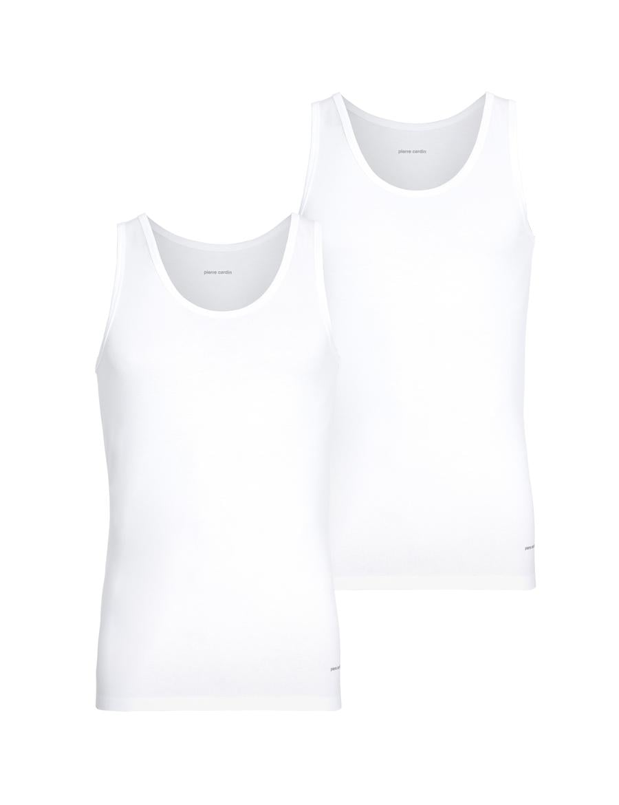 Beyaz Pamuk Modal Karışımlı 2'li Atlet