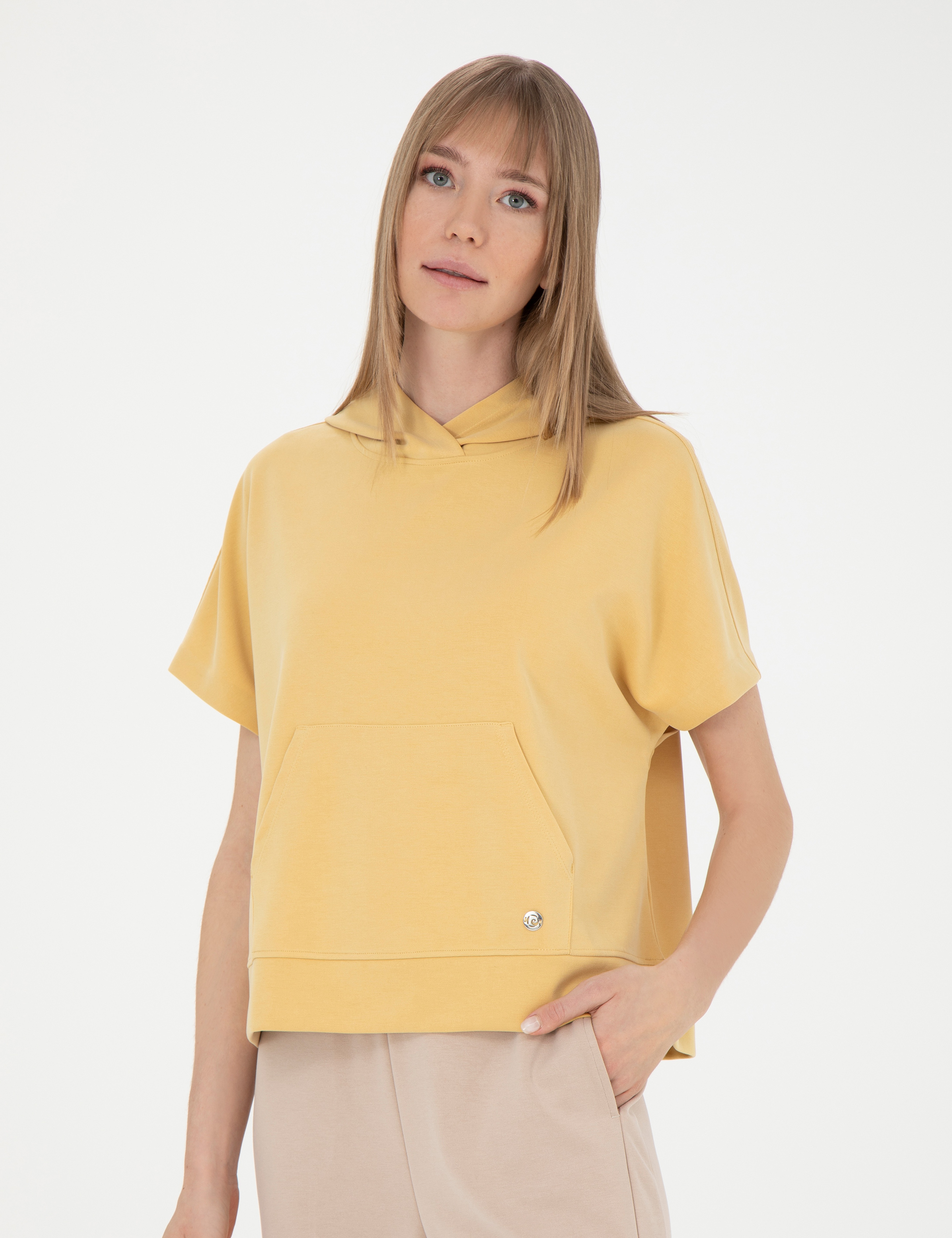 Sarı Regular Fit Sweatshirt - Image 3