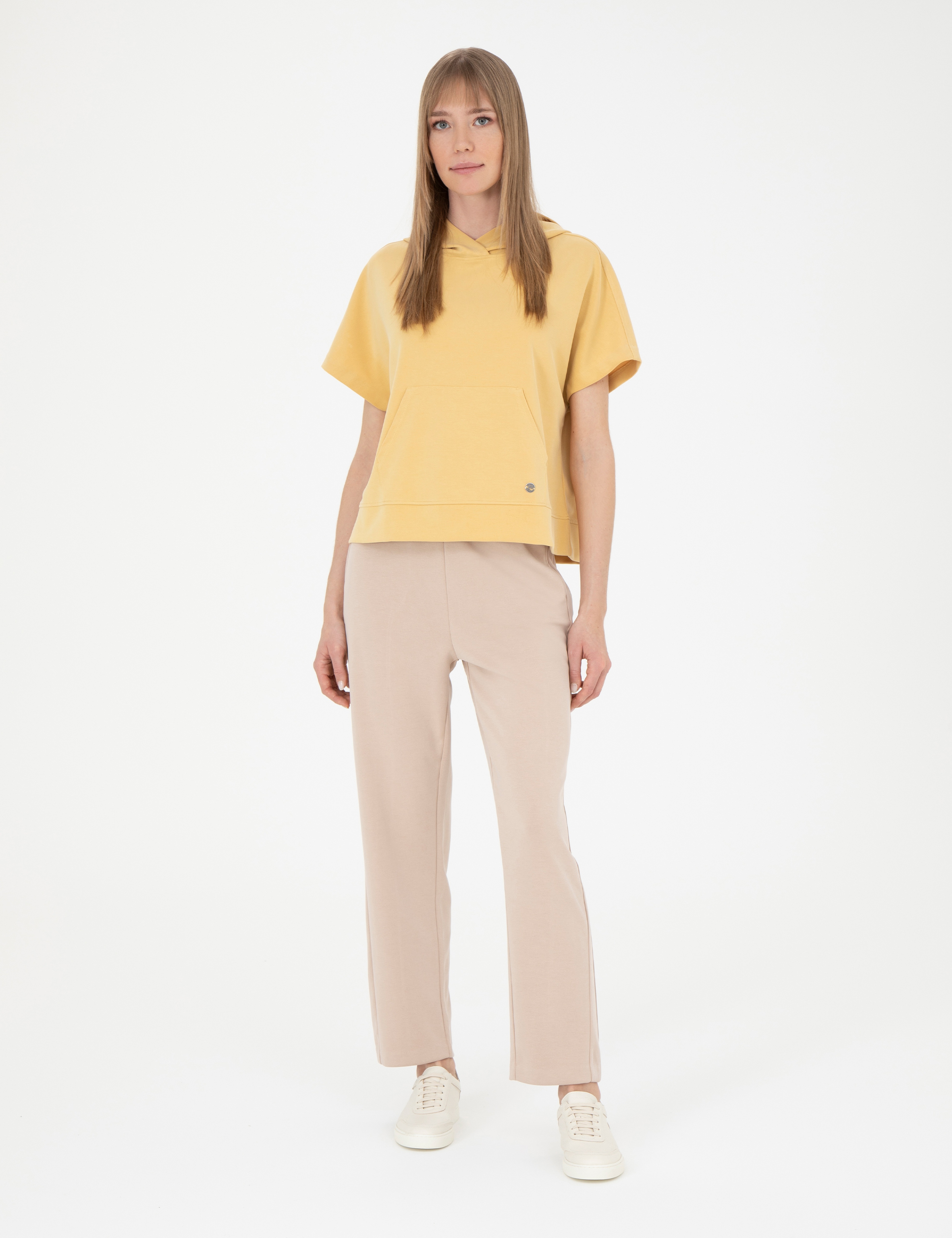 Sarı Regular Fit Sweatshirt - Image 4