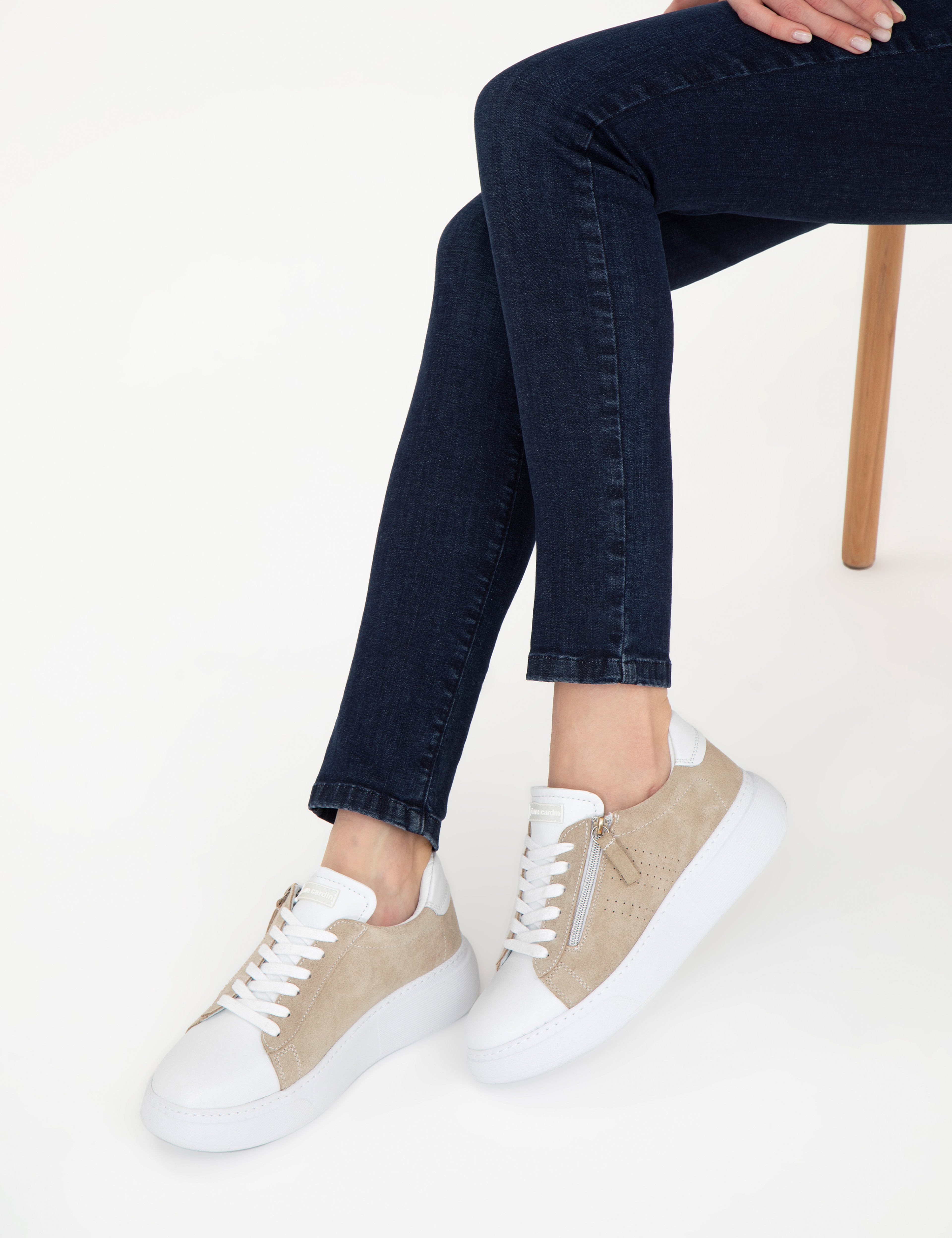 Bej Deri Sneaker - Image 1