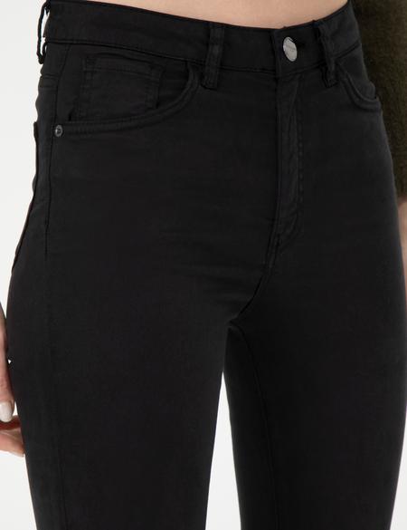 Siyah Skinny Fit Kanvas Pantolon - 50273389029