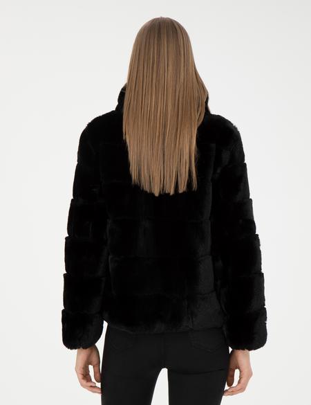 Siyah Comfort Fit Suni Kürk - 50272215002