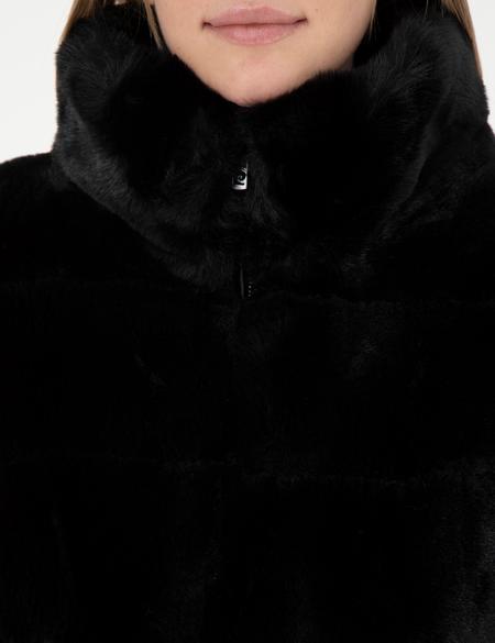 Siyah Comfort Fit Suni Kürk - 50272215002