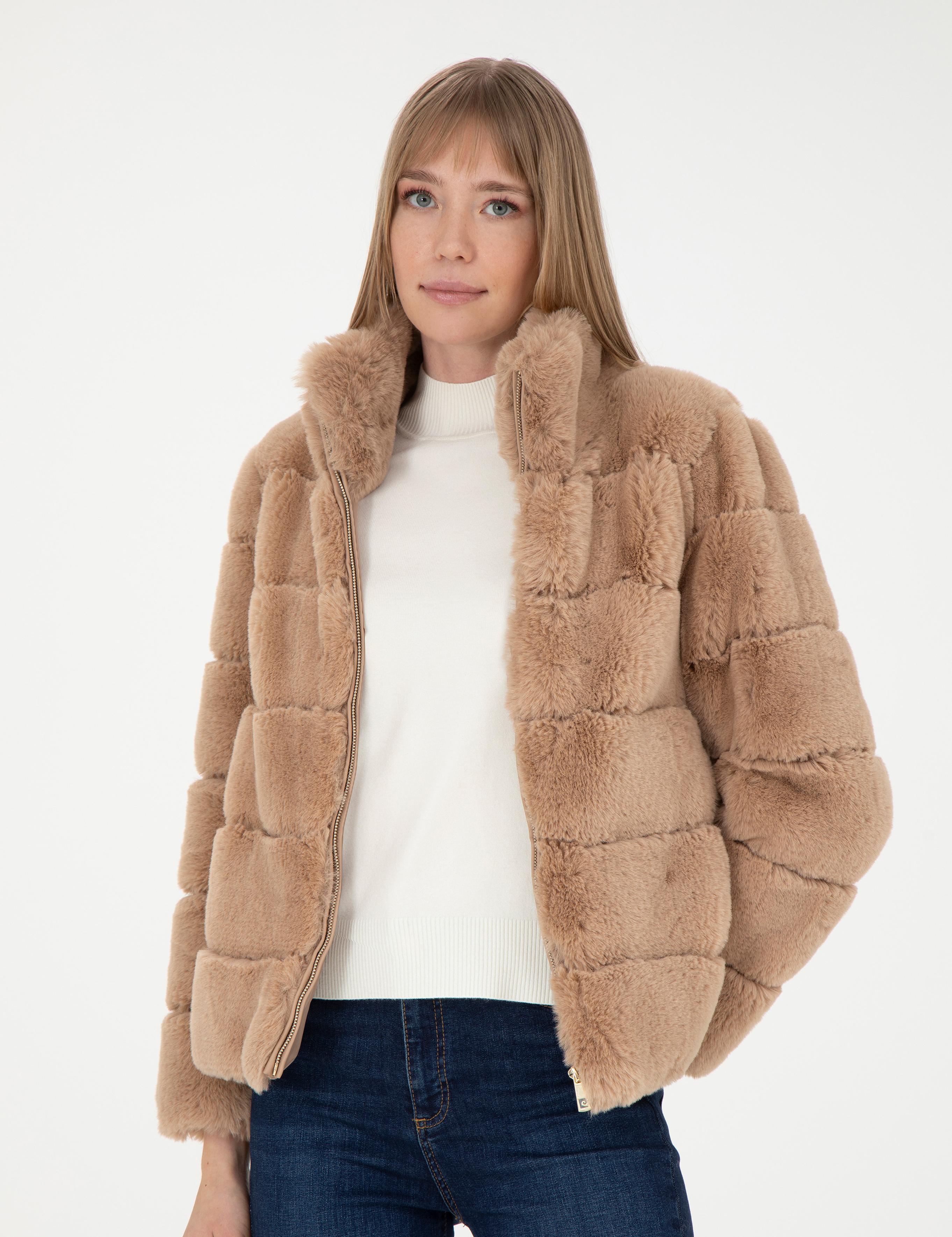 Bej Comfort Fit Suni Kürk