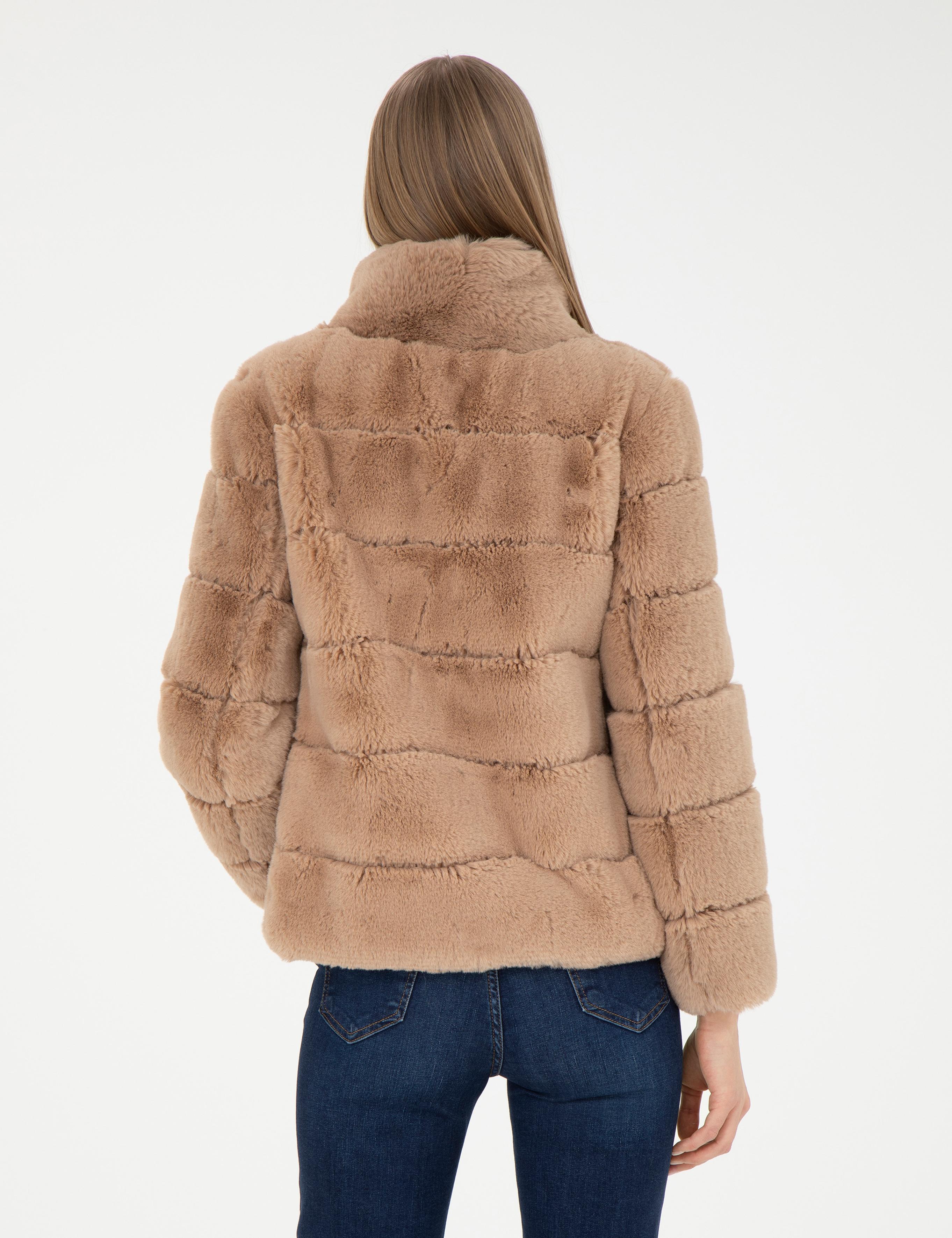 Bej Comfort Fit Suni Kürk