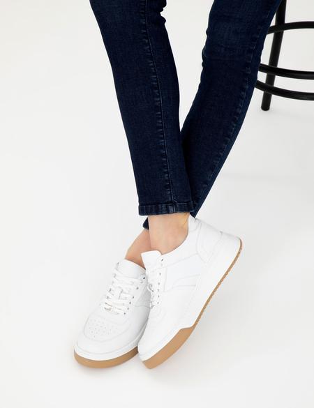 Beyaz Deri Sneaker - 50287779011
