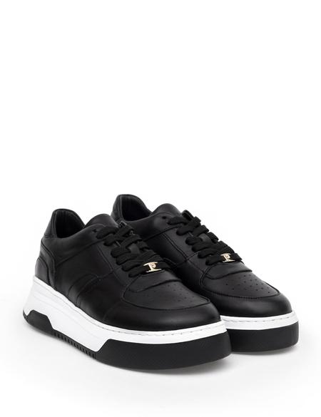 Siyah Deri Sneaker - 50287779021