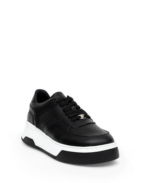Siyah Deri Sneaker - 50287779021