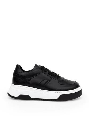 Siyah Deri Sneaker