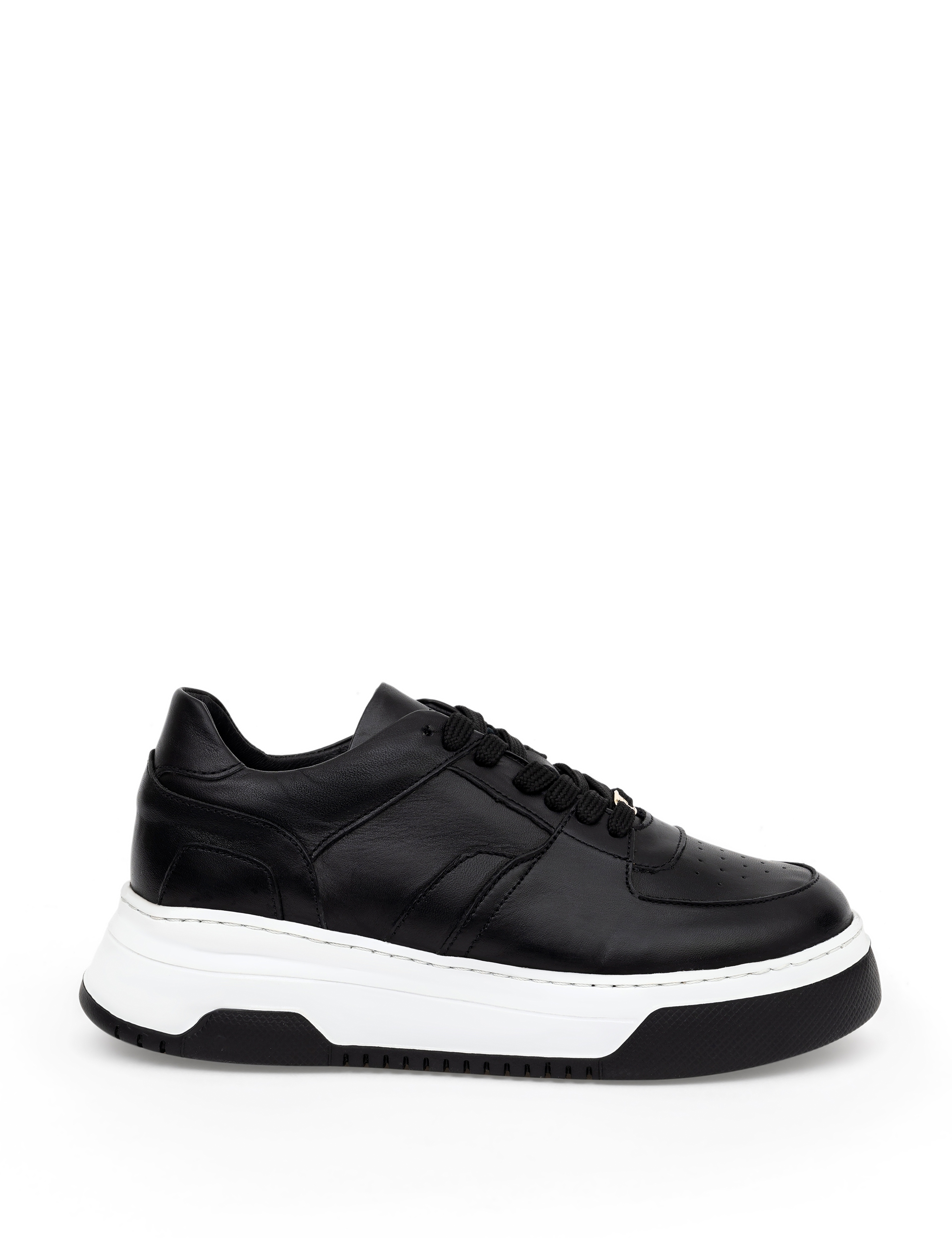 Siyah Deri Sneaker