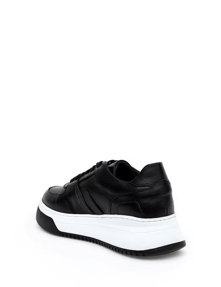 Siyah Deri Sneaker - 50287779021