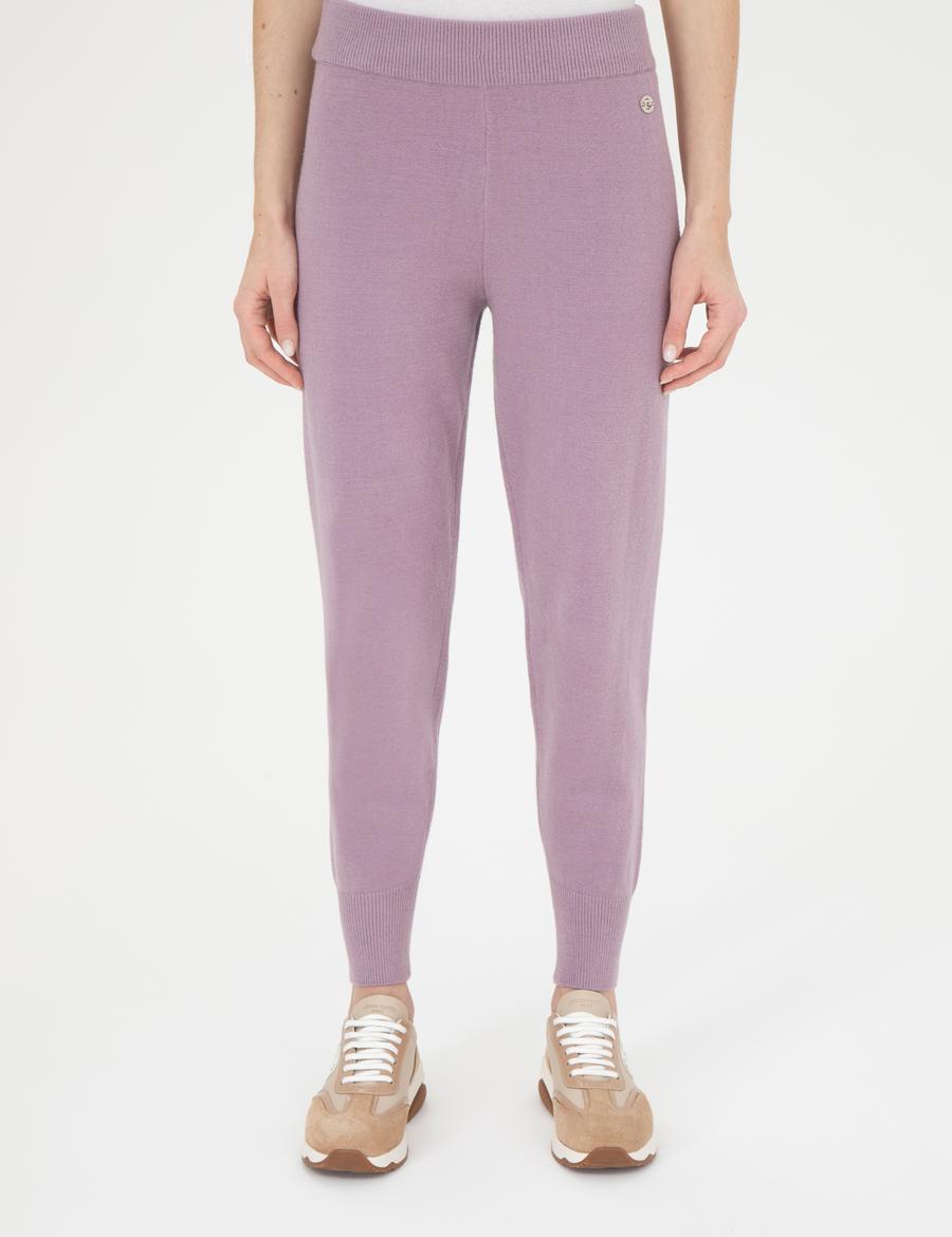 Lila Slim Fit Triko Pantolon