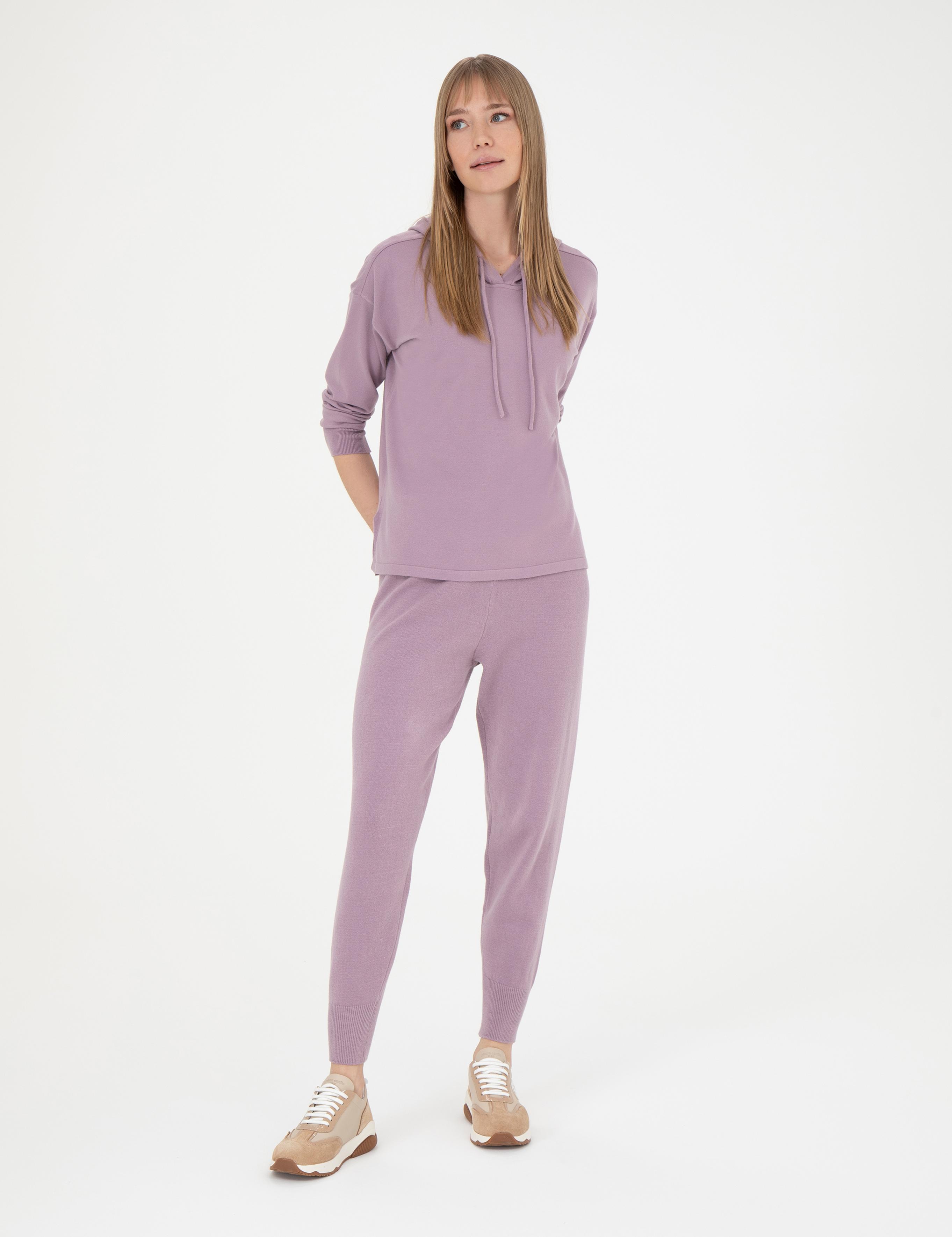 Lila Slim Fit Triko Pantolon