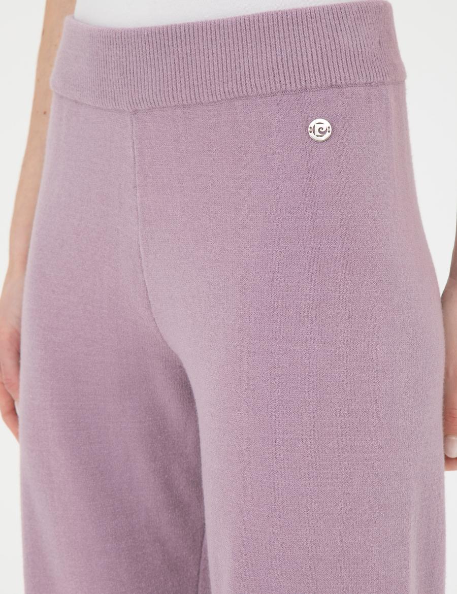 Lila Slim Fit Triko Pantolon